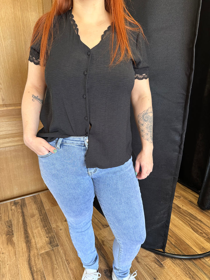 Chemise Mirta noir CURVY