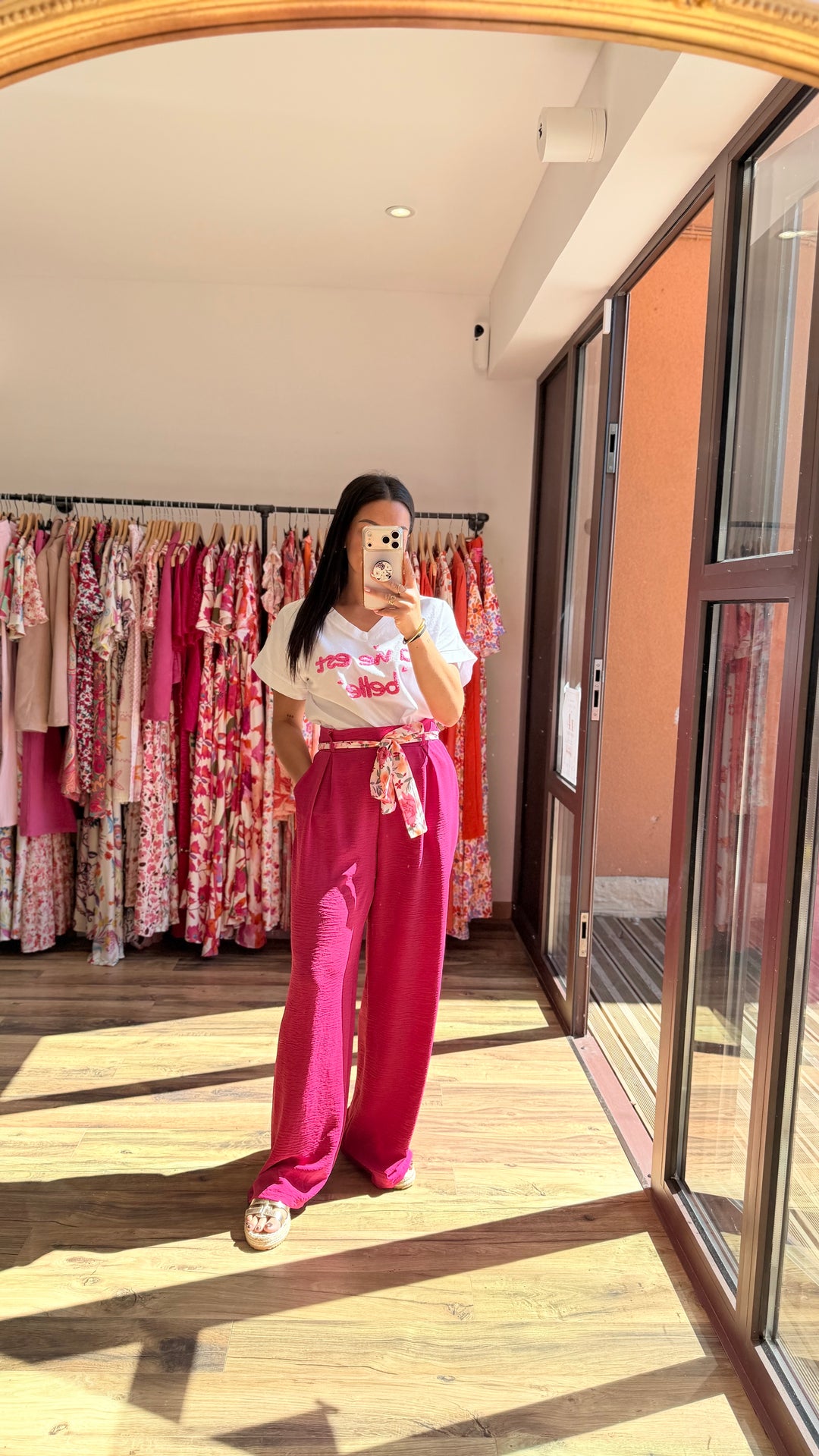 Pantalon Candice fushia CURVY