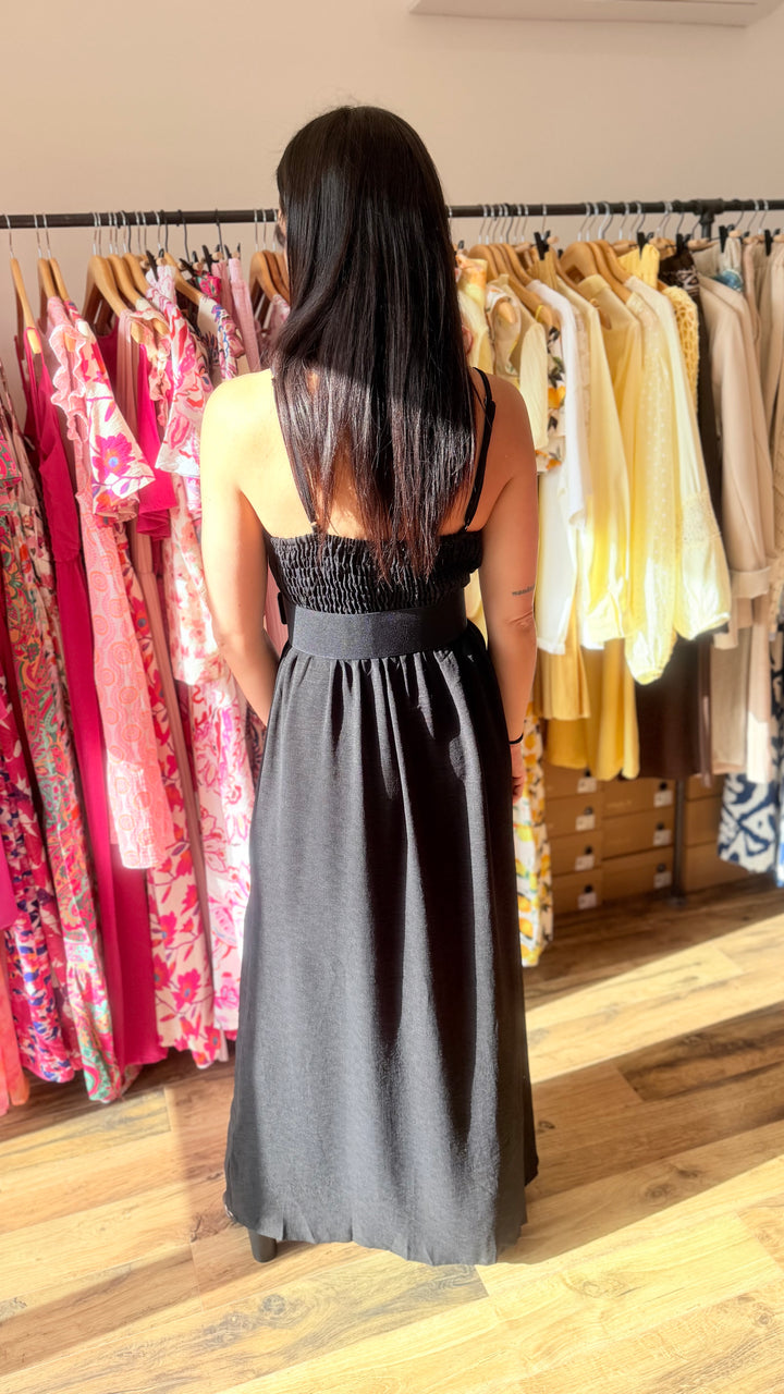 Robe longue Amanda CURVY noir
