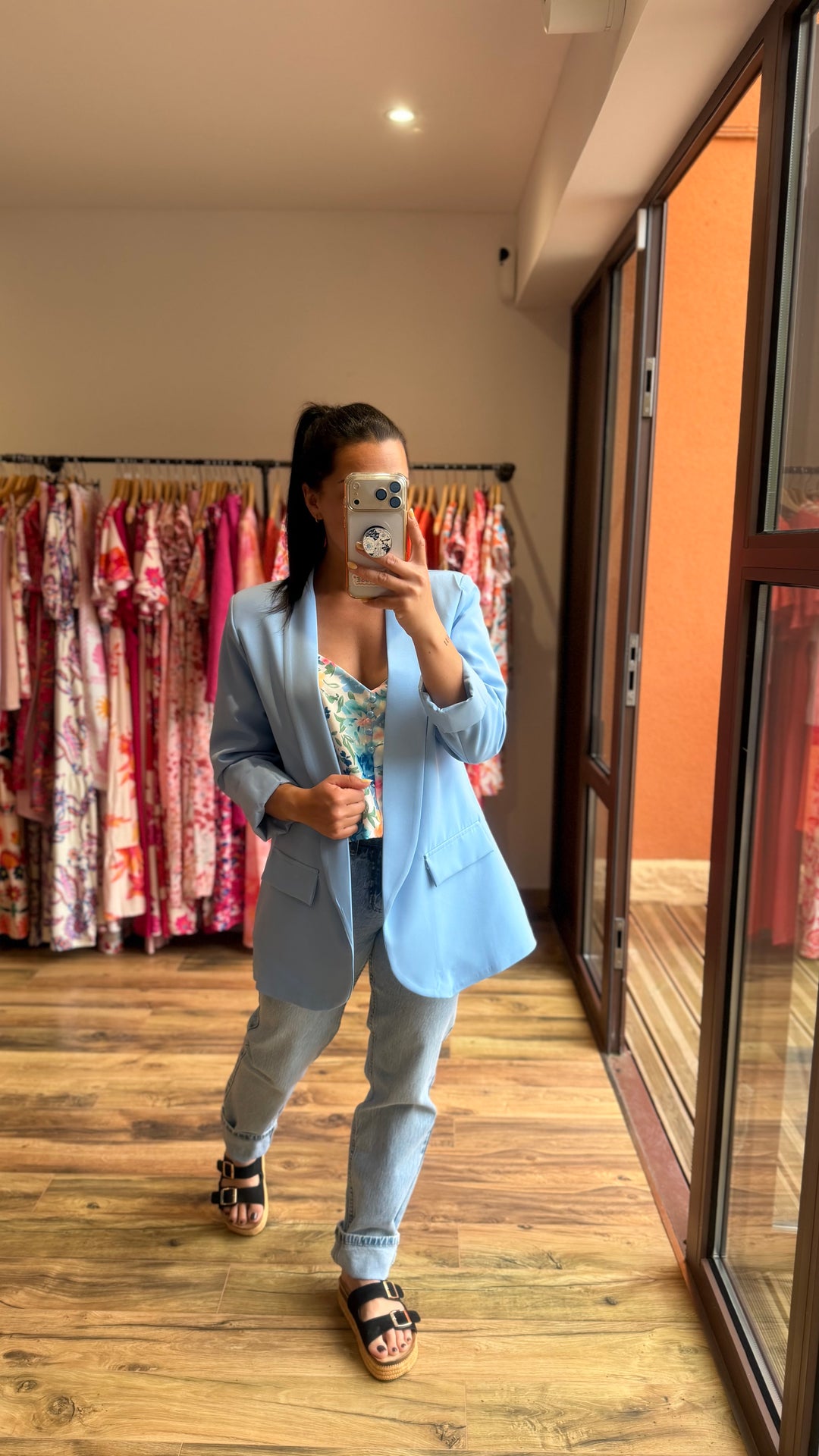 Blazer bleu ciel