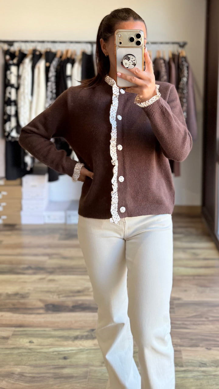 Gilet chocolat Amane