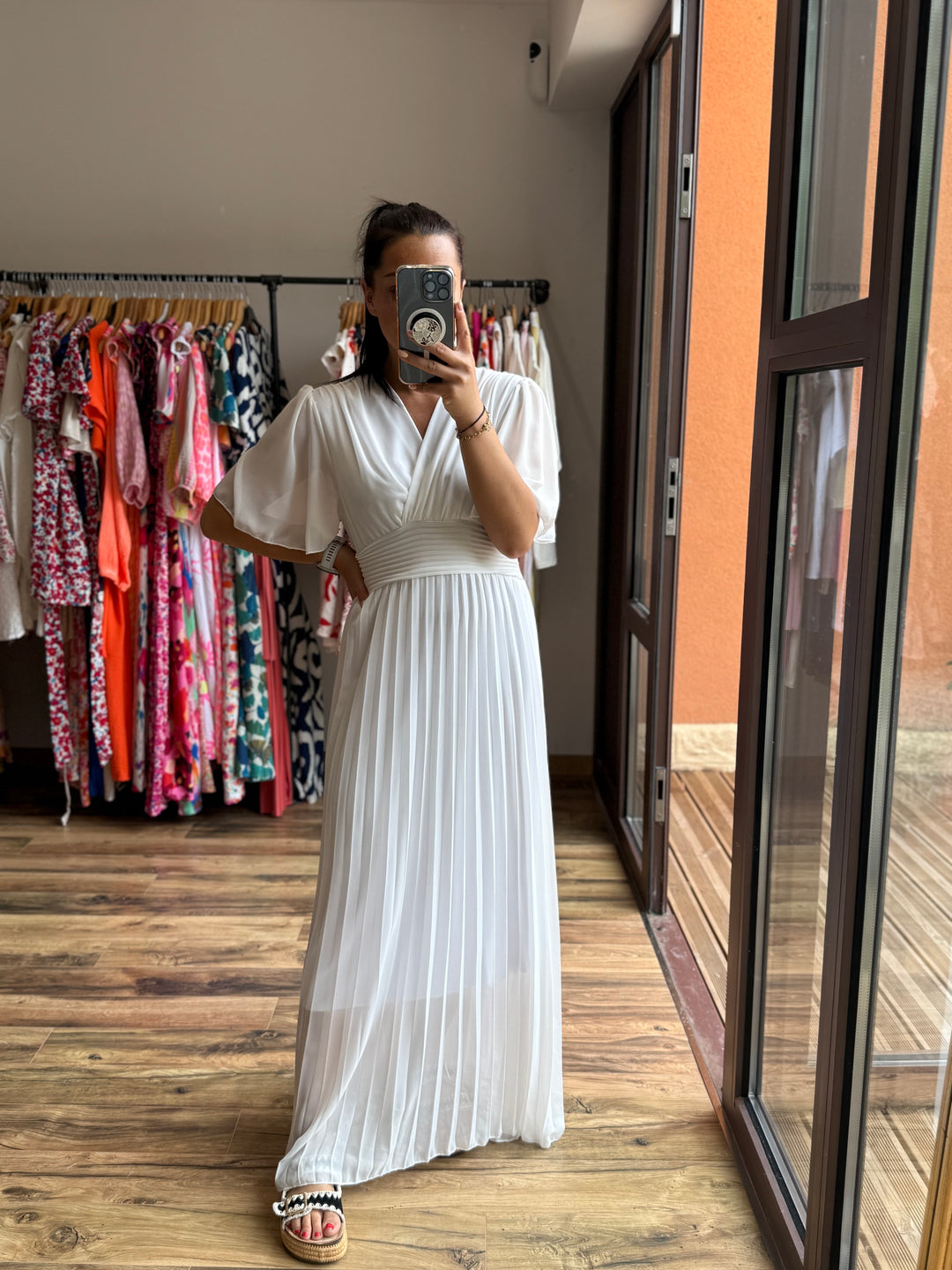 Robe longue Aglaé blanche