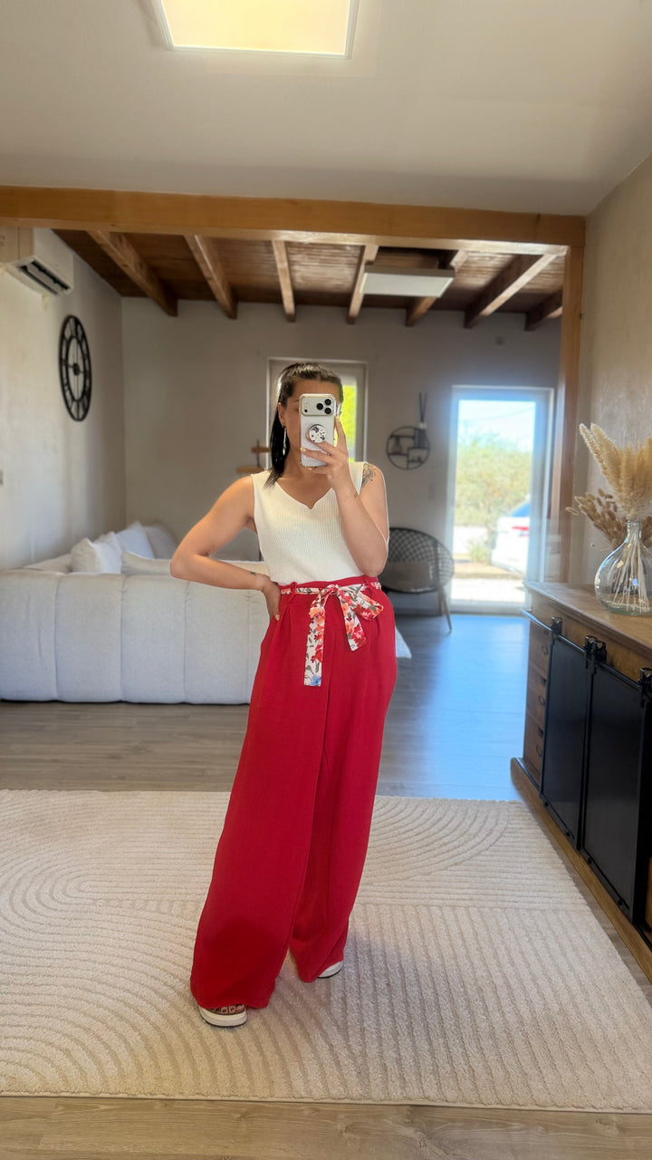 Pantalon Candice rouge