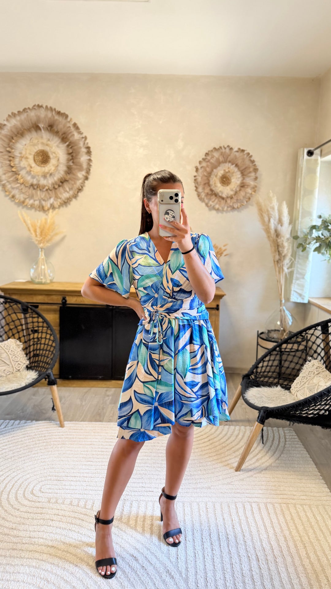Robe Courte Ceyli bleu