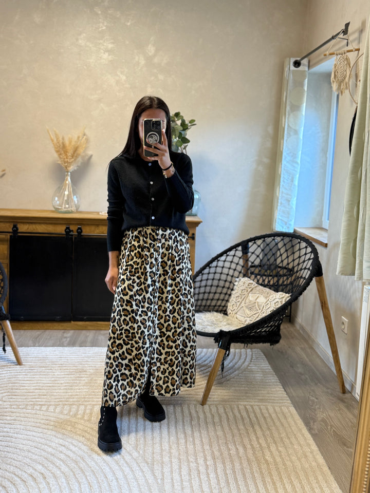 Jupe longue Léopard Ony