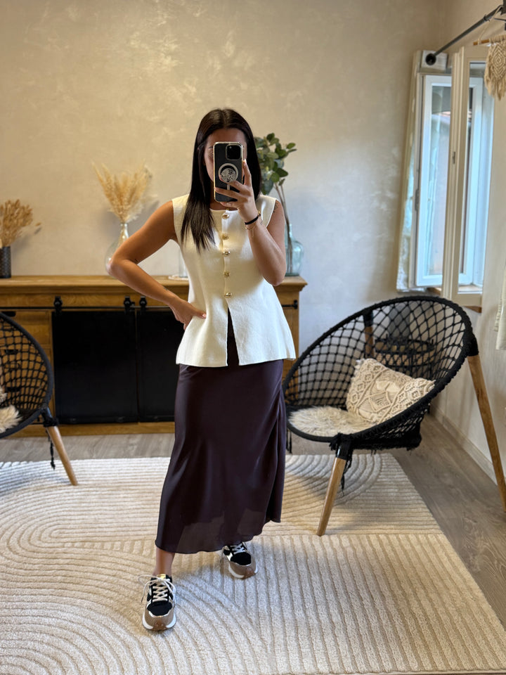 Pull sans manches Sady beige