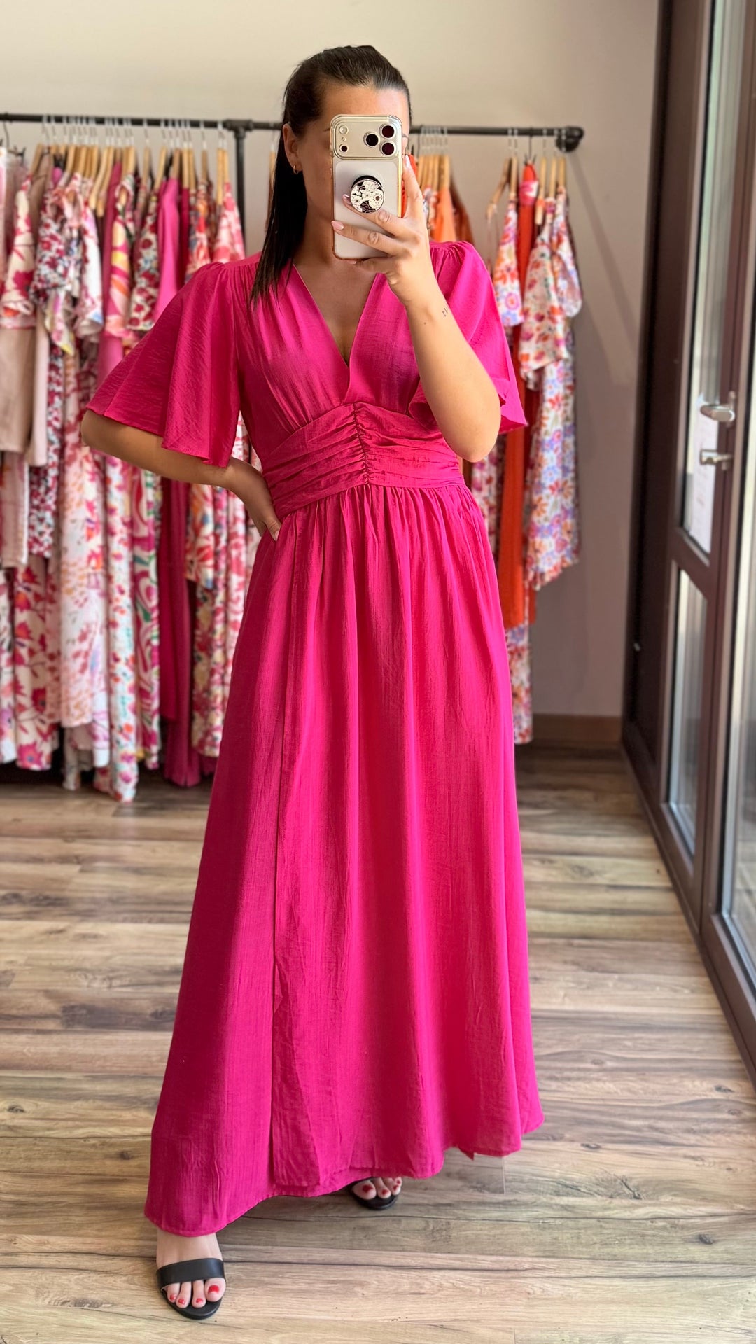 Robe longue Appo rose fuschia