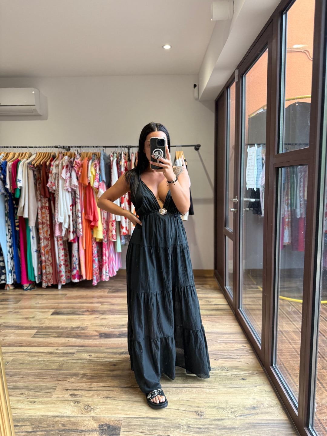 Robe longue Graciella noir