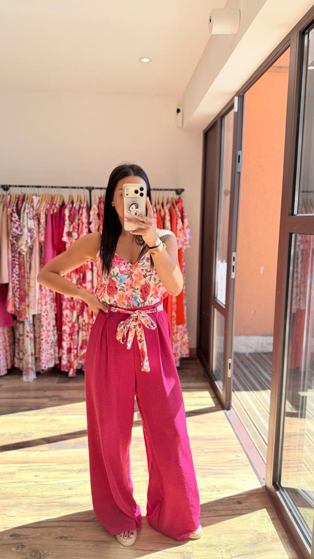 Pantalon Candice fushia CURVY