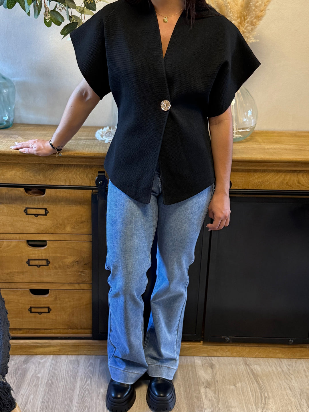 Gilet en maille Ophelia noir