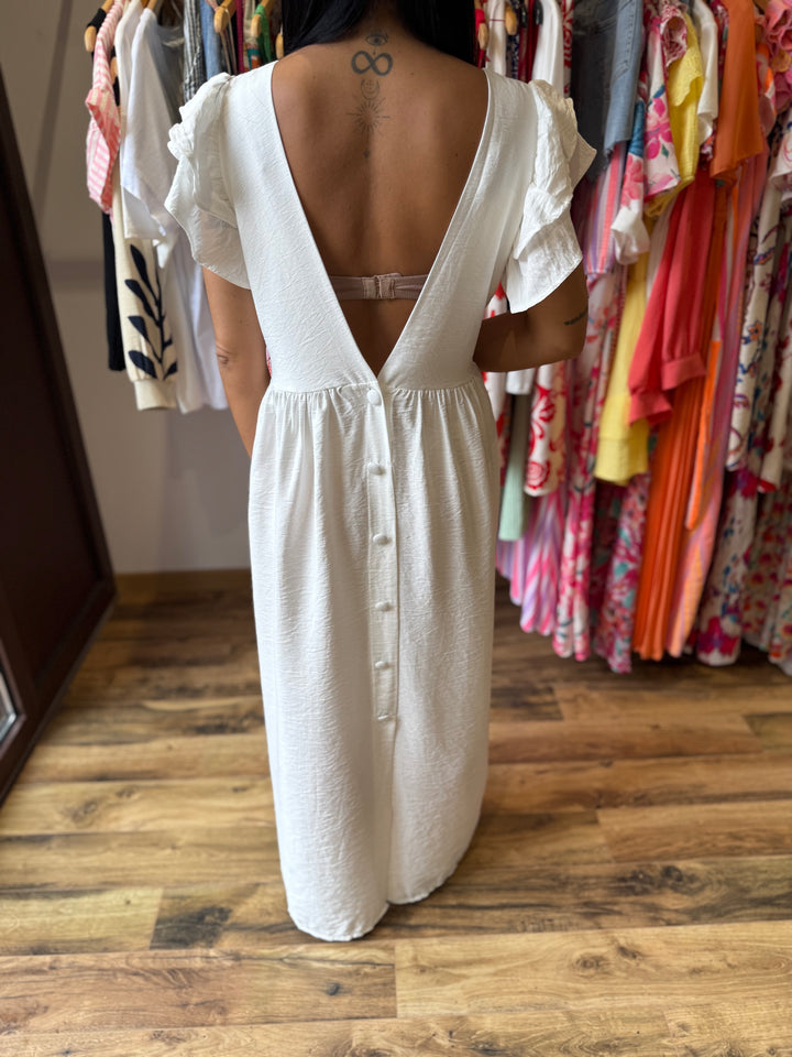Robe longue Edmée blanche