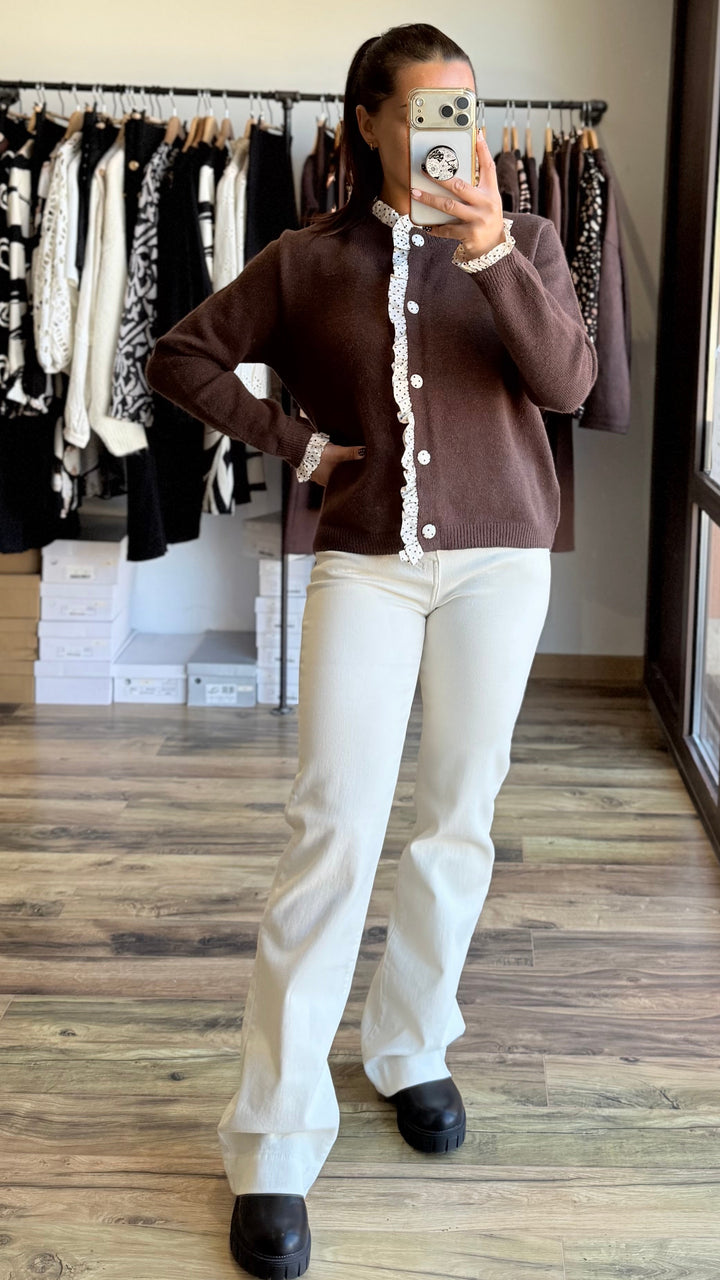 Gilet chocolat Amane