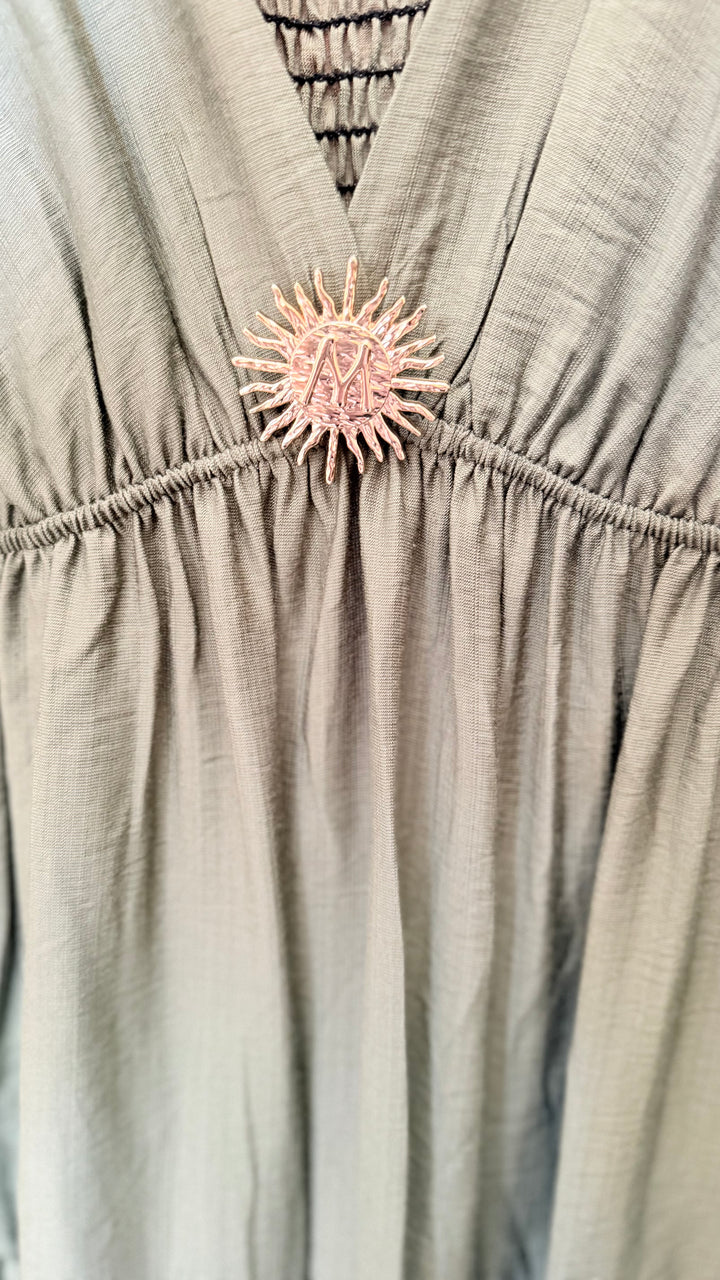 Robe longue Soleil Kaki CURVY