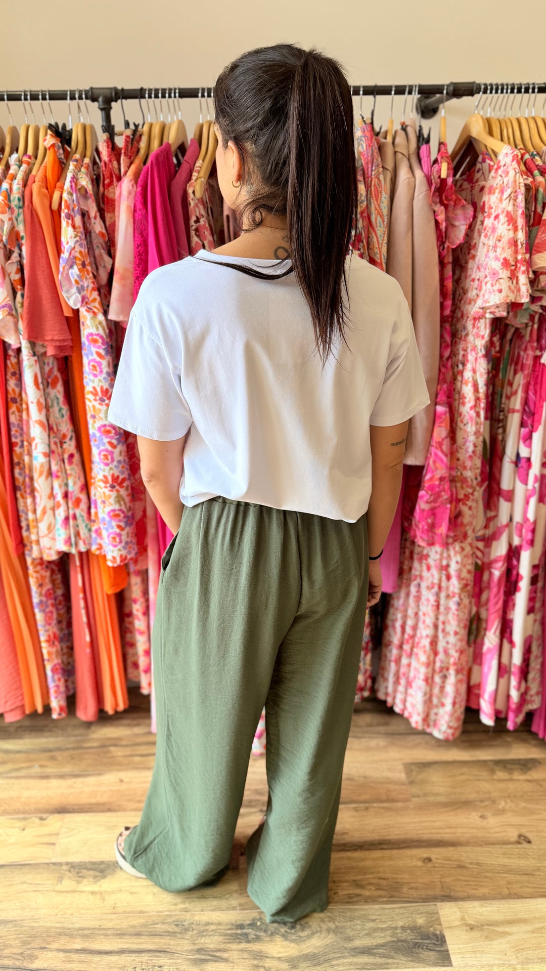 Teeshirt la vie en rose kaki CURVY