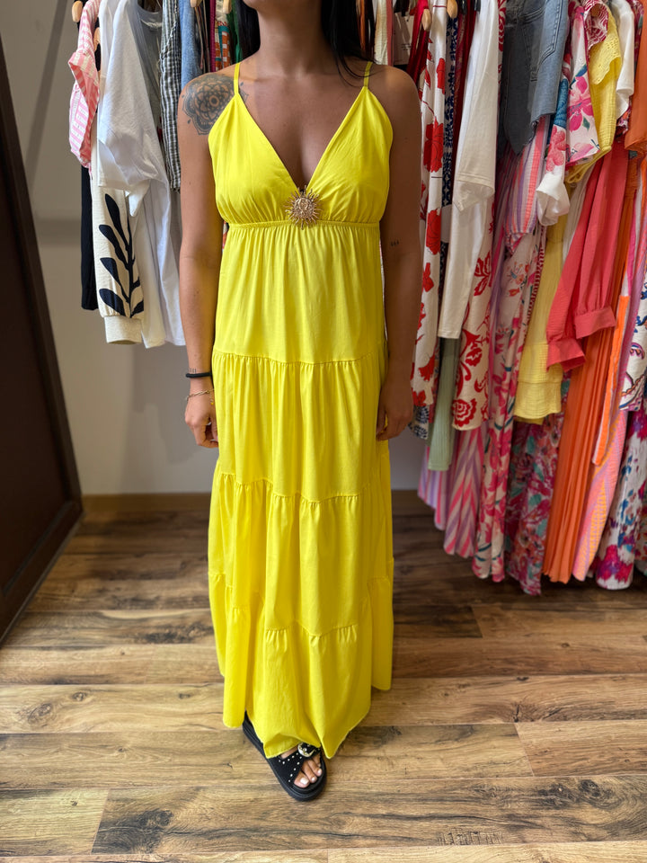 Robe longue Tristan jaune