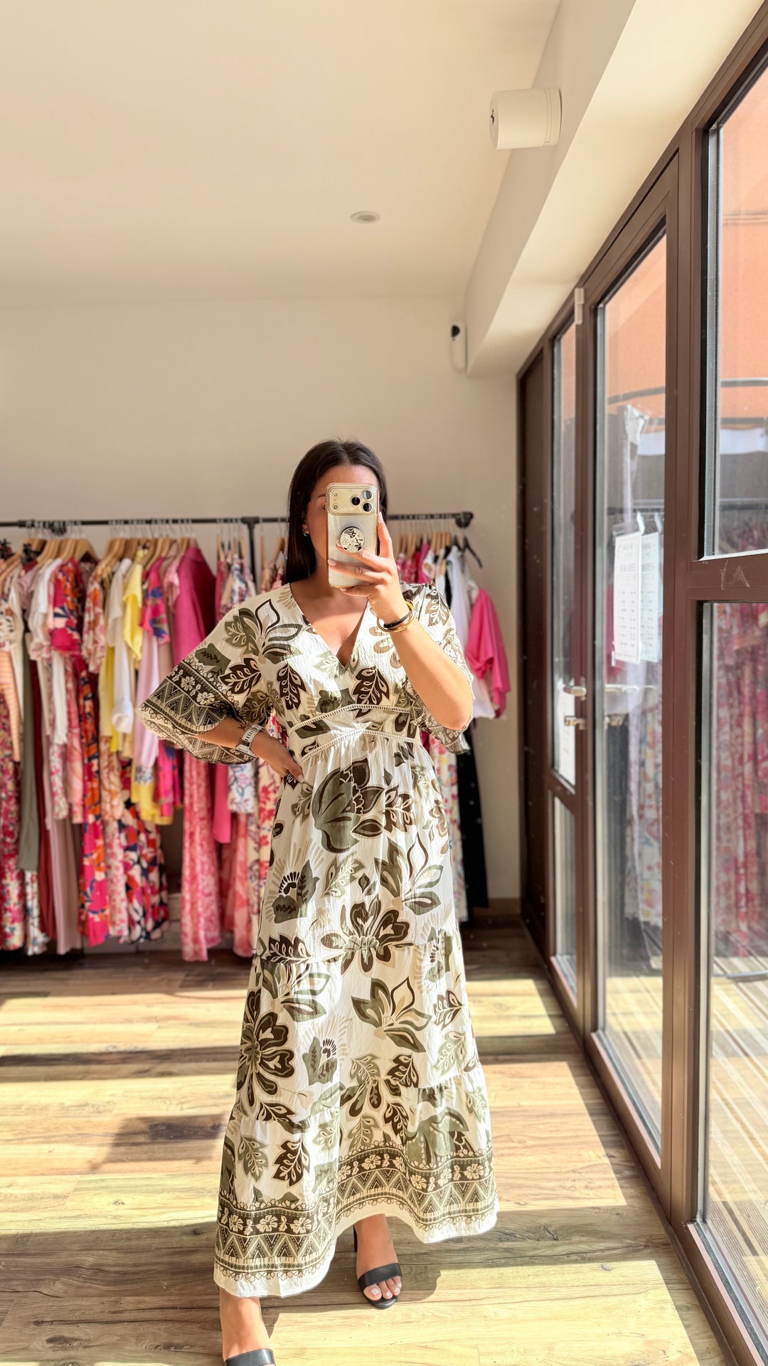 Robe longue Coline CURVY Kaki