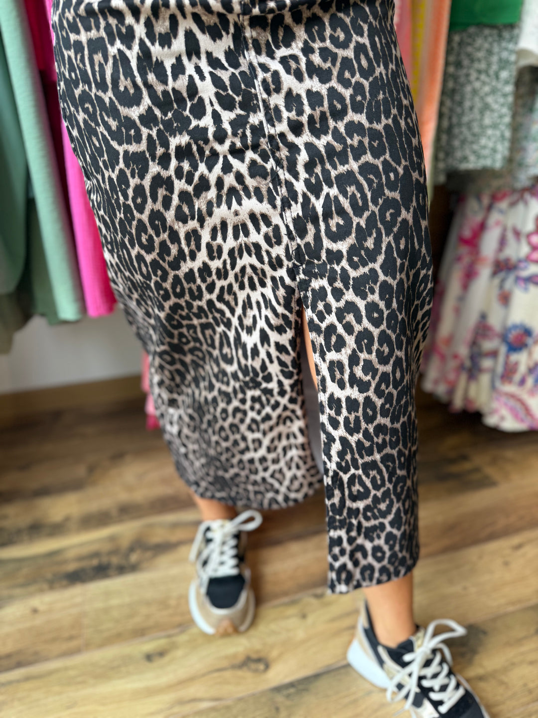 Jupe longue léopard