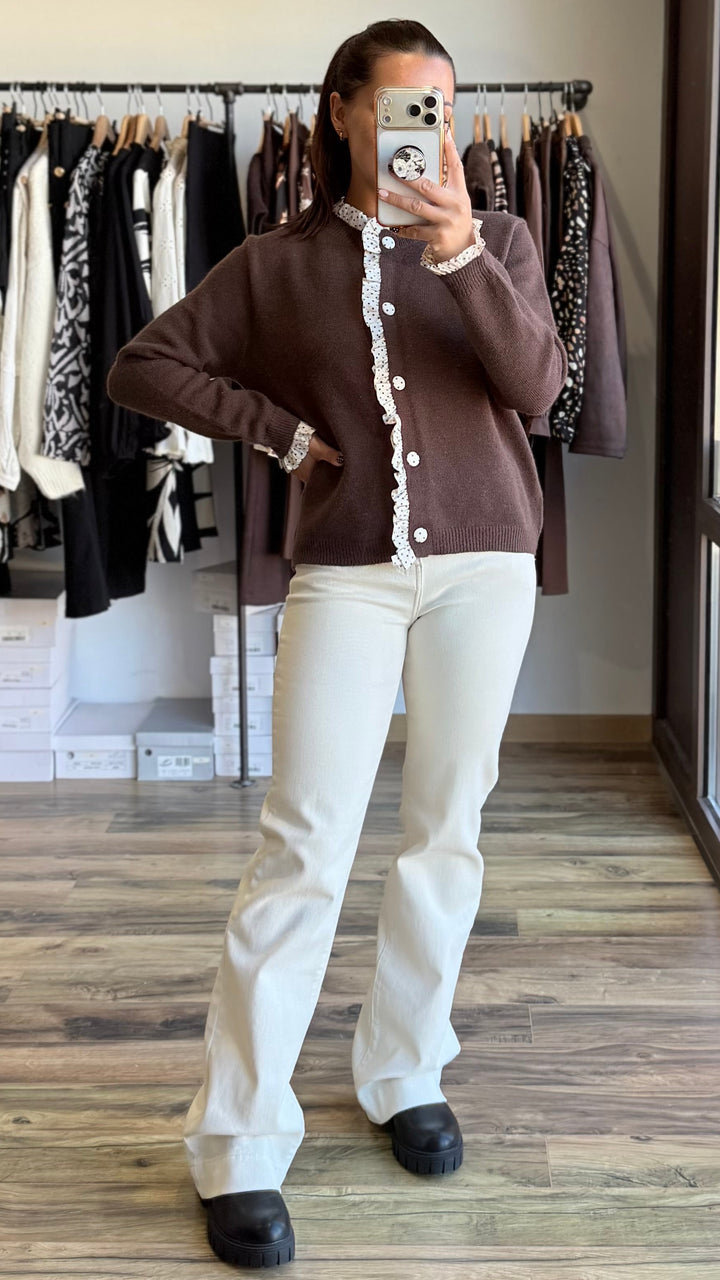 Gilet chocolat Amane