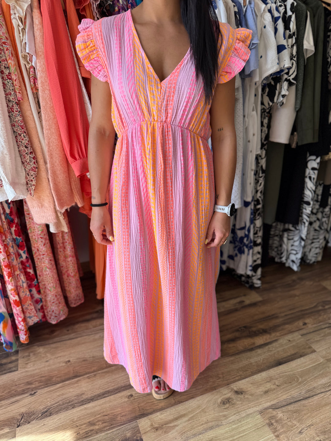 Robe longue Pier rose