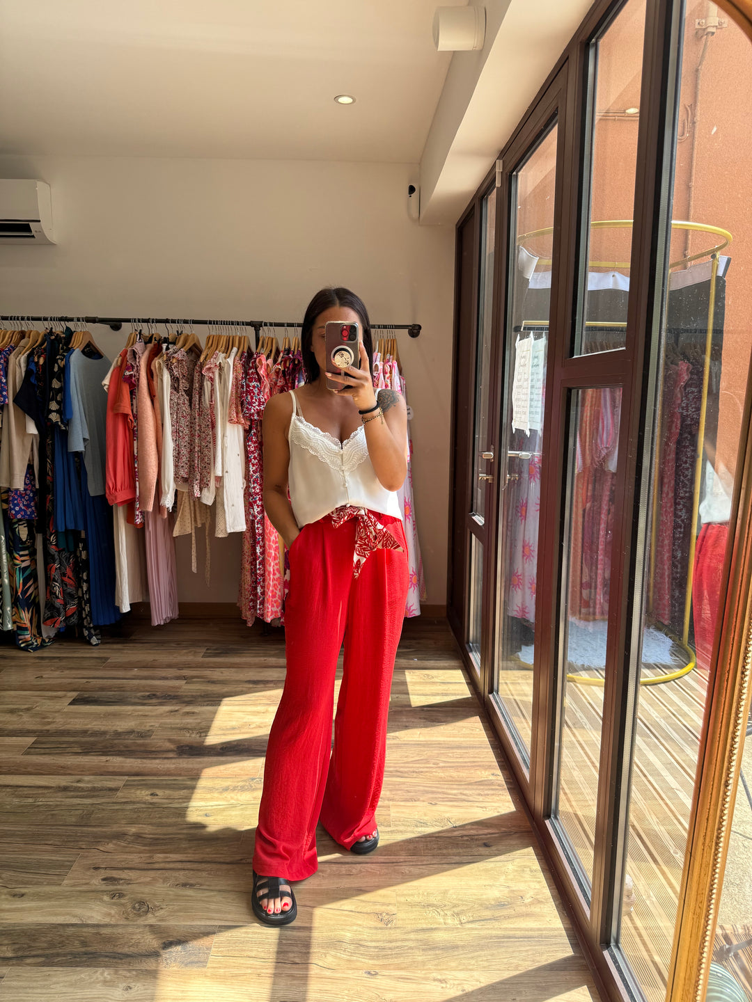 Pantalon Eliam rouge