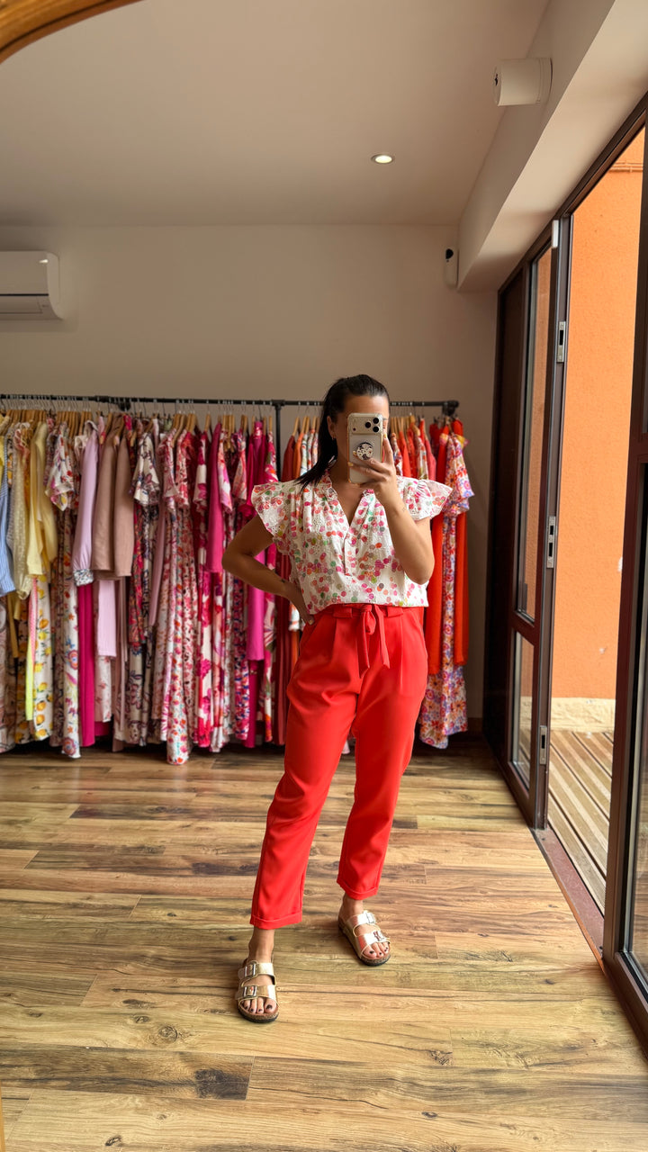 Pantalon Evy corail