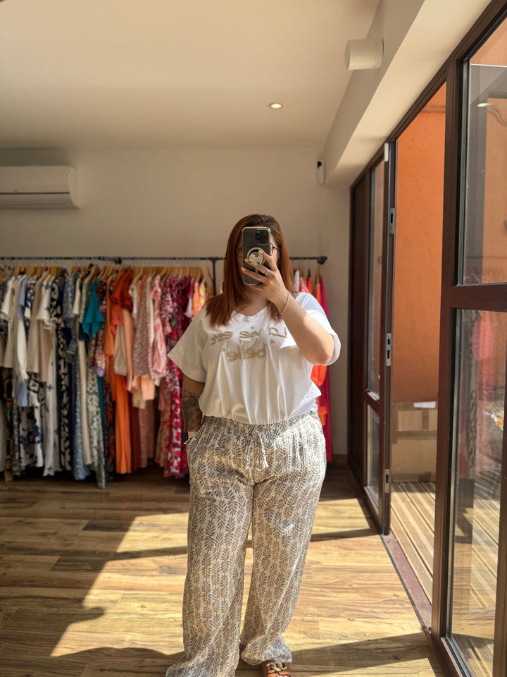 Pantalon Oria beige CURVY