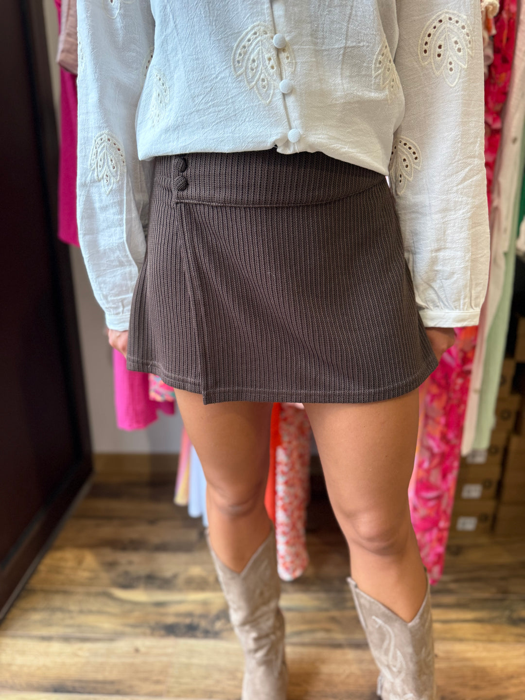 Jupe short en maille