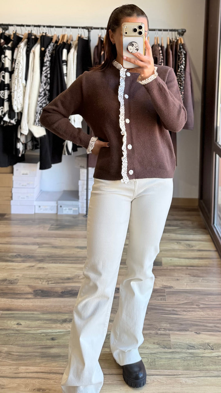 Gilet chocolat Amane