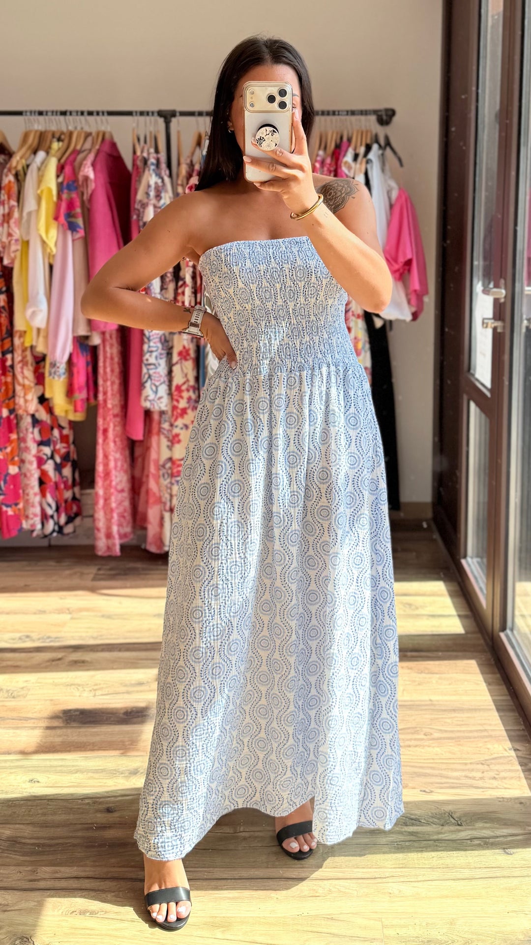 Robe longue Dory bleu