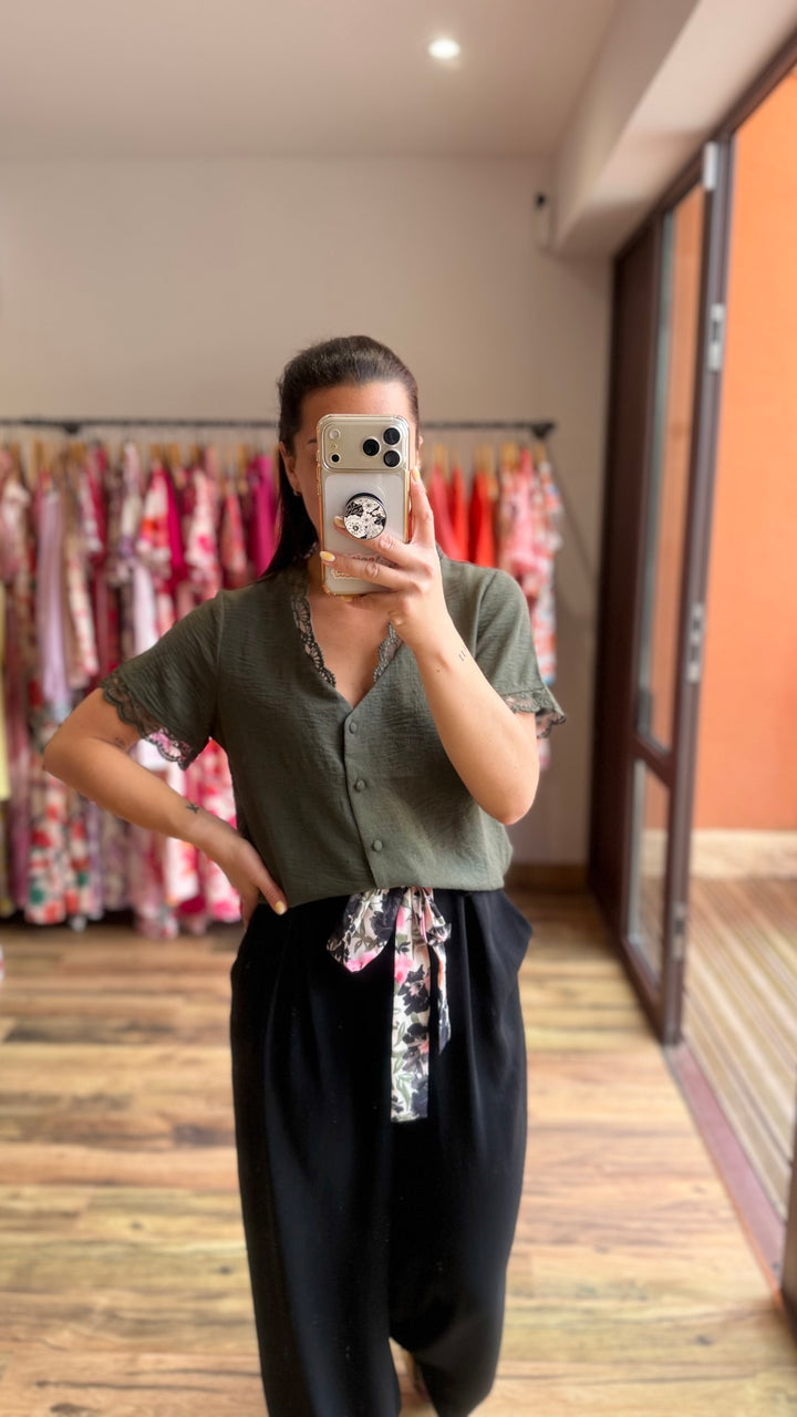 Chemise Mirta kaki CURVY