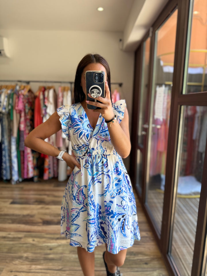 Robe Almeria bleu CURVY