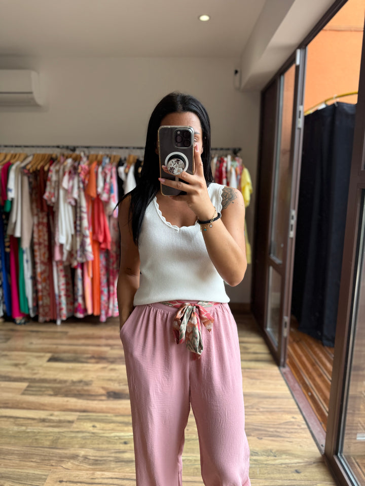 Pantalon Julie rose CURVY