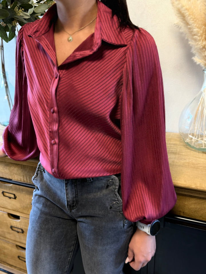 Chemise Lola bordeaux