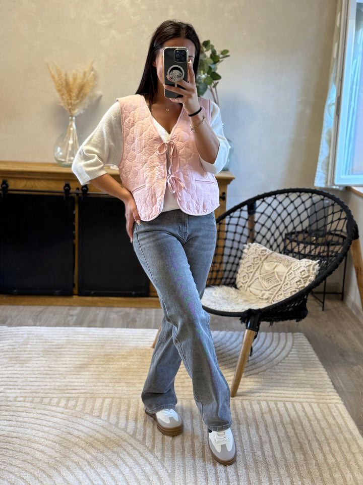 Gilet sans manches rose Emma
