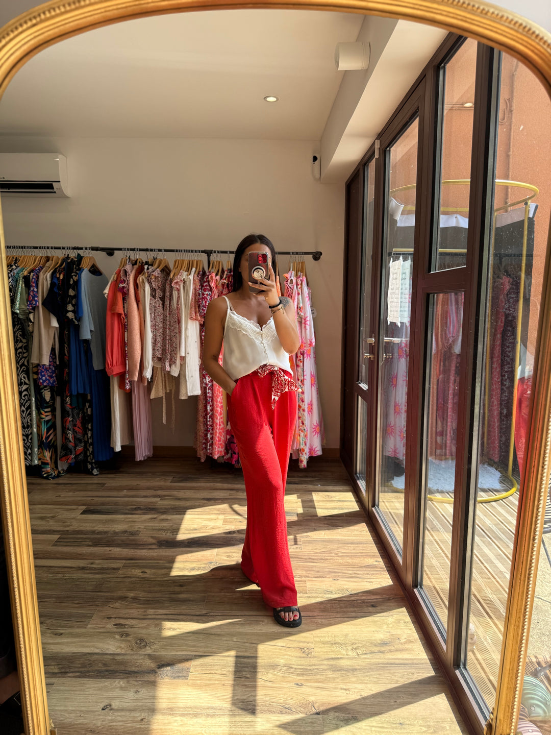 Pantalon Eliam rouge