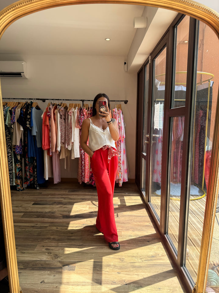 Pantalon Eliam rouge