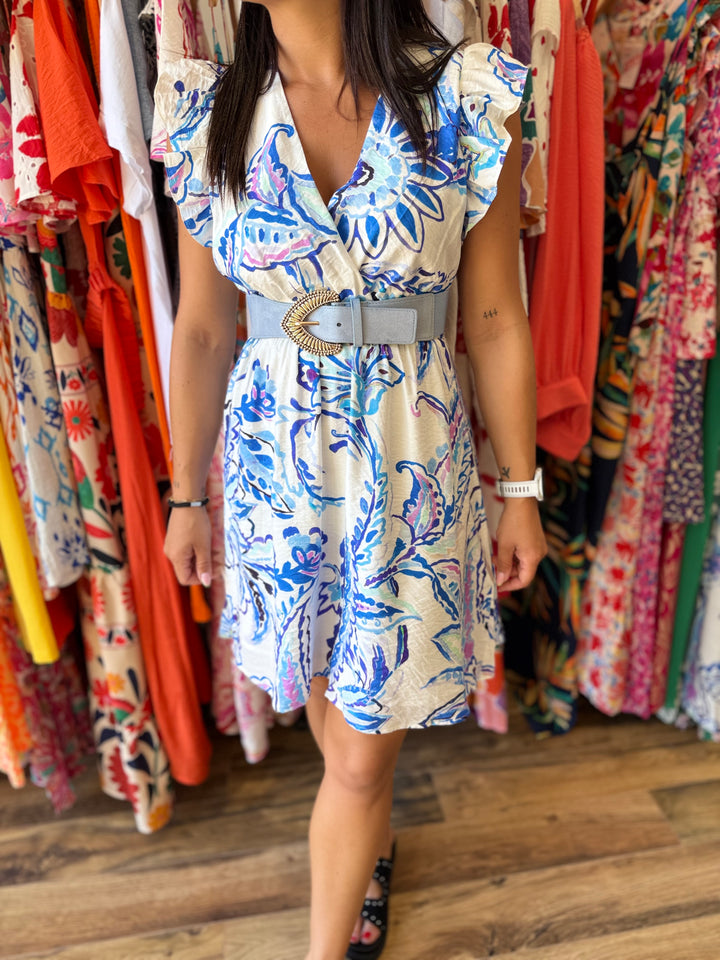 Robe Almeria bleu CURVY