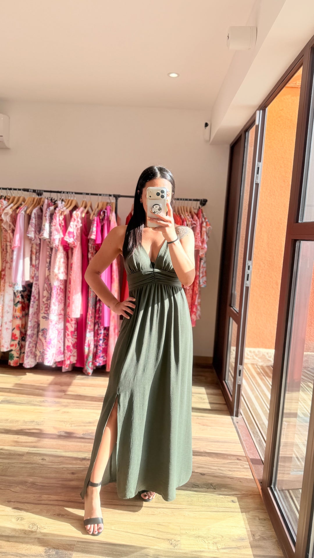 Robe Caly kaki CURVY