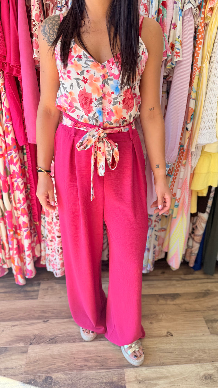 Pantalon Candice fushia CURVY