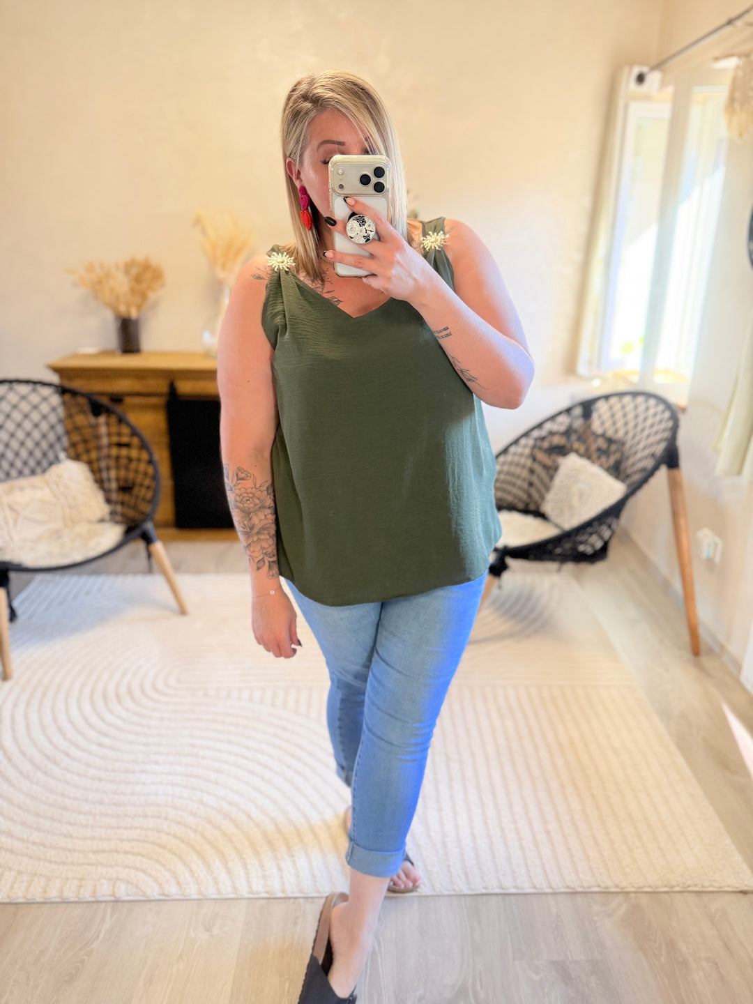 Top Soleya kaki CURVY