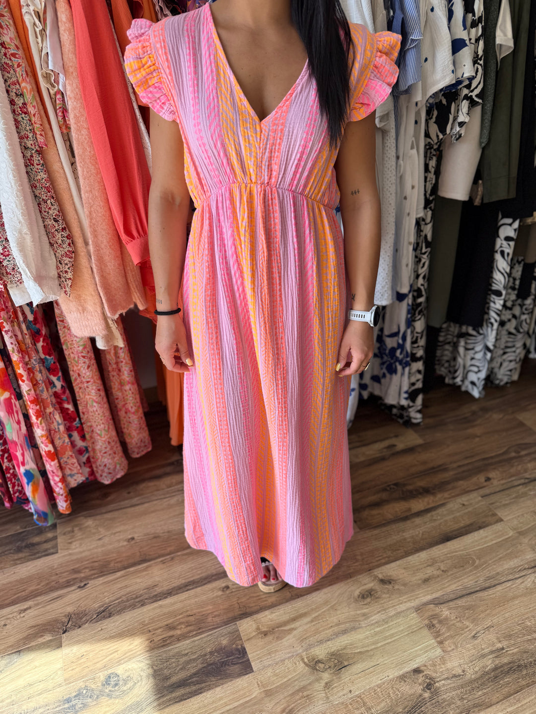 Robe longue Pier rose