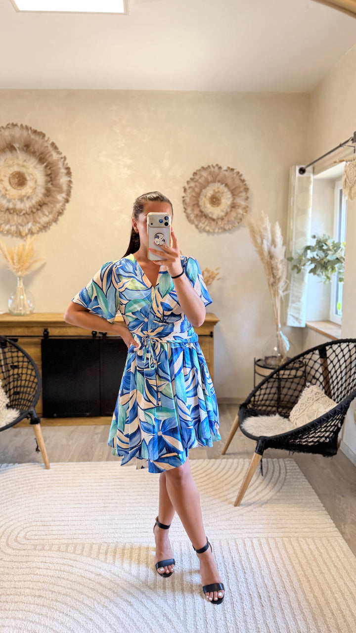 Robe Courte Ceyli bleu