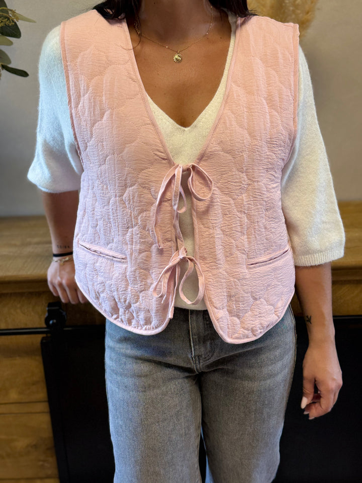 Gilet sans manches rose Emma