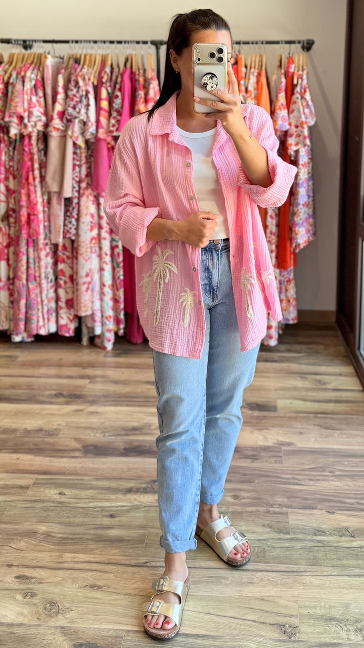 Chemise Palm rose