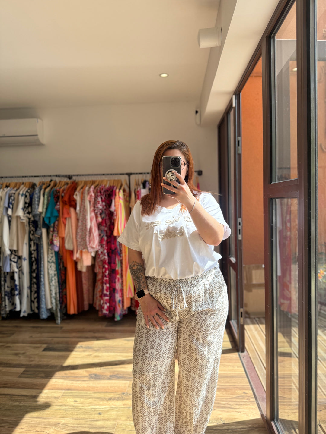 Teeshirt la vie est belle beige CURVY