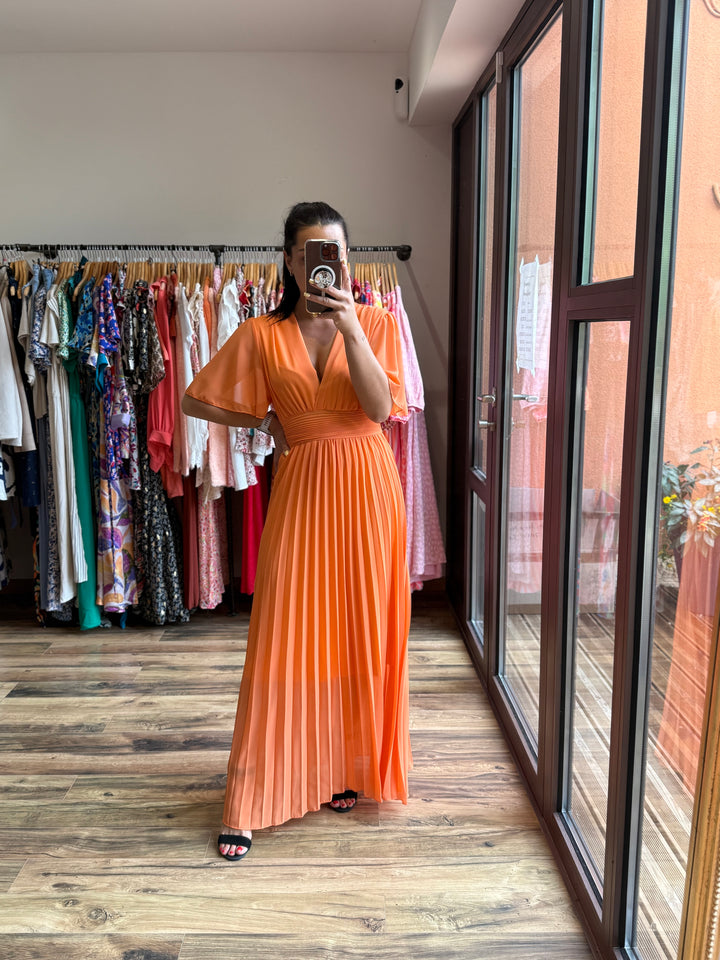 Robe longue Aglaé orange