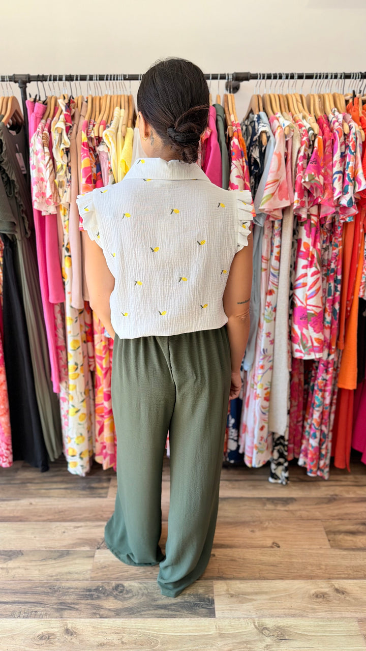 Pantalon Valentino kaki CURVY (Précommande expédition 6/07)