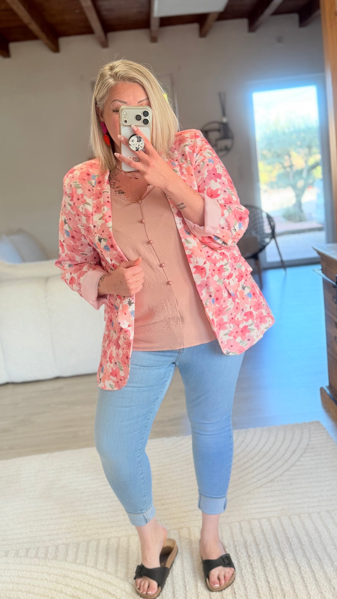Top Hosa rose poudré CURVY
