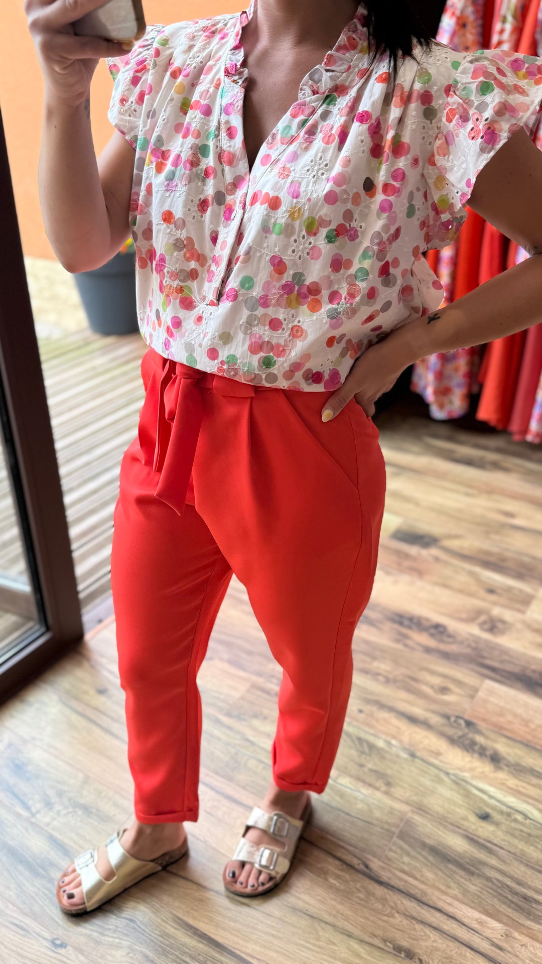 Pantalon Evy corail