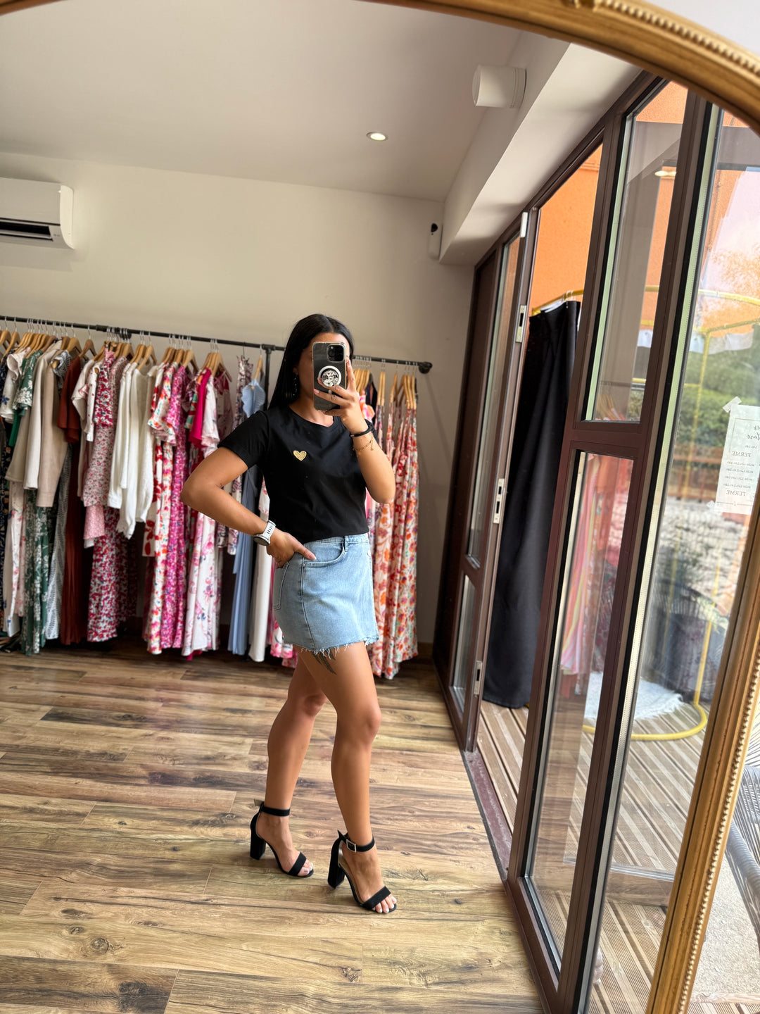 Teeshirt petit cœur doré